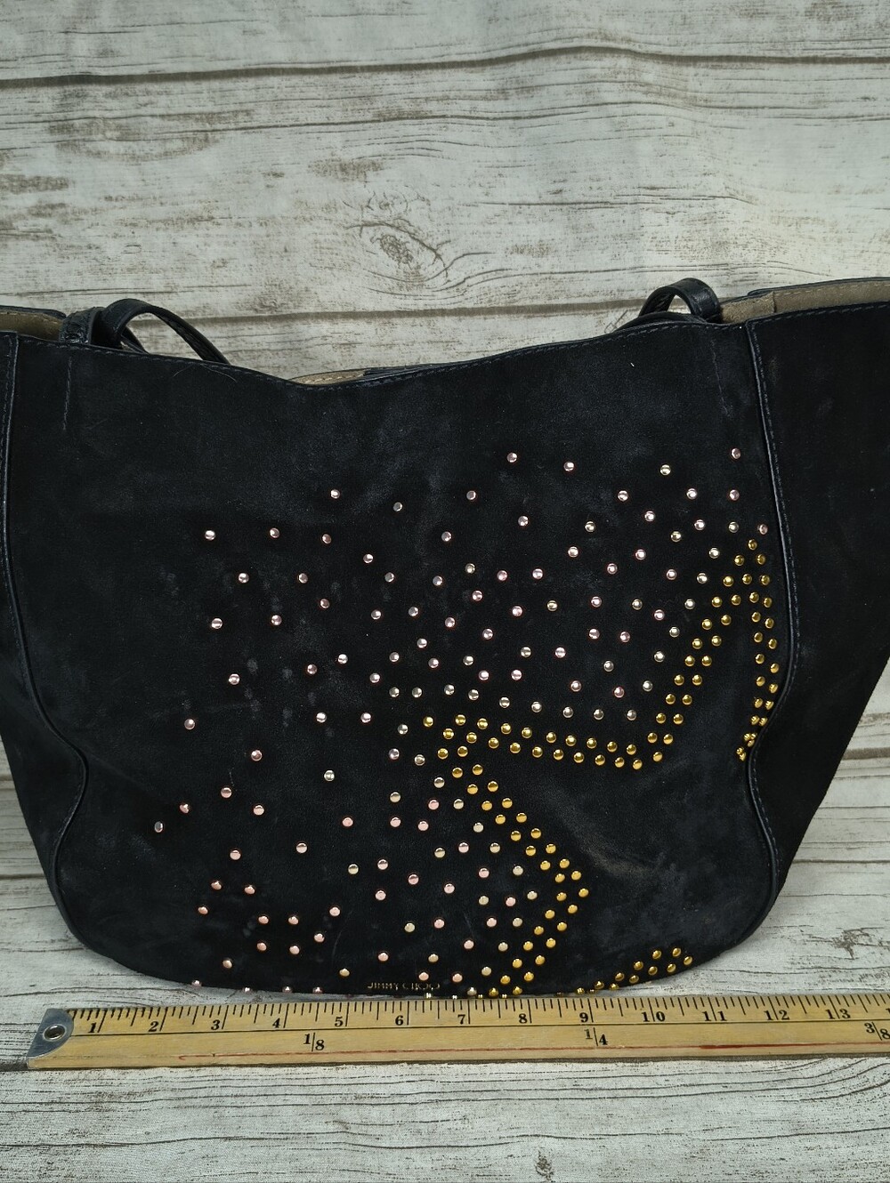 Jimmy Choo Stevie Hobo Bag Black Suede - Picture 2 of 10
